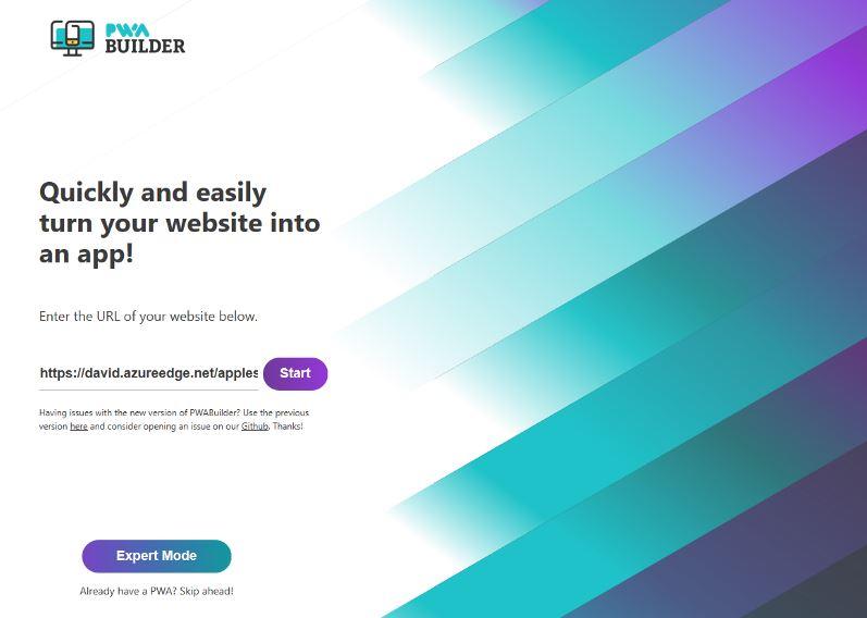pwa builder no code